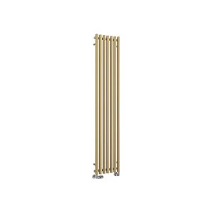 Terma 1800 x 370mm Brushed Brass Vertical Designer Radiator