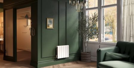 Luxury small designer radiator in a expensive house