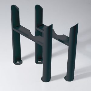 Kartell 2 column insertable anthracite radiator feet pair with smooth anthracite finish for supporting column radiators