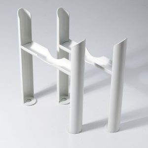 Kartell 2 column insertable radiator feet pair with smooth painted finish for supporting column radiators
