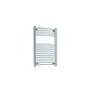 Kartell 800 x 500mm curved chrome 22mm heated towel rail with rounded bars and open sections