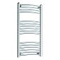 Kartell 1000 x 300mm curved chrome 22mm heated towel rail with rounded bars and open sections