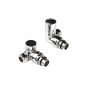 Kartell Corner Polished Chrome Manual Radiator Valve