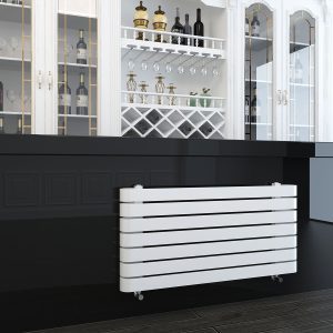 Kartell Denver 500 x 1000mm White Designer Rail with Curved-Edge Bars