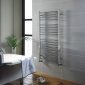 Kartell Metro 1200 x 500mm polished stainless steel ladder towel rail with horizontal round bars and two open sections