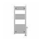Kartell Straight 1200 x 500mm 300W chrome thermostatic electric towel rail with horizontal round bars