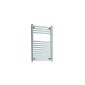 Kartell Straight 800 x 500mm 150W chrome electric towel rail with horizontal round bars