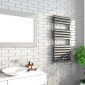 Kartell Venetian 1100 x 500mm anthracite towel radiator with oval horizontal bars