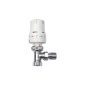 Kartell White Single Angled Thermostatic Radiator Valve TRVSA in white finish with angled body and control head