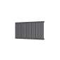 Scudo Bravo wide horizontal single panel designer radiator 600mm x 1158mm in anthracite with flat modern panels