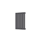 Scudo Bravo horizontal single panel designer radiator 600 x 410mm in anthracite grey with slim flat contemporary panels
