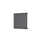 Scudo Bravo horizontal single panel designer radiator 600 x 614mm in anthracite with flat contemporary panel design
