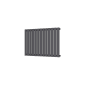 Scudo Bravo horizontal single panel designer radiator 600 x 886mm in anthracite grey with slim flat panels