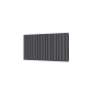 Scudo Bravo 600 x 1158mm anthracite double panel horizontal designer radiator with slim flat panels