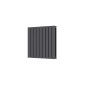 Scudo Bravo 600 x 614mm anthracite double panel horizontal designer radiator with slim flat panels