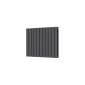 Scudo Bravo 600 x 750mm anthracite double panel horizontal designer radiator with slim flat panels