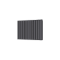 Scudo Bravo 600 x 886mm anthracite double panel horizontal designer radiator with slim flat panels