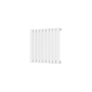 Scudo Bravo horizontal single panel designer radiator 600 x 614mm in white with slim flat modern panels