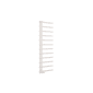Scudo Carlo 1750 x 500mm white designer towel rail with horizontal round bars and two vertical side columns