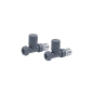 Scudo anthracite straight radiator valves pair for heated towel rails