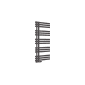 Scudo Elizabeth 1200 x 500mm anthracite designer towel rail with open-ended horizontal flat bars
