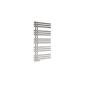 Scudo Elizabeth 1200 x 600mm chrome designer towel rail with open-ended horizontal flat bars