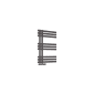 Scudo Elizabeth 800 x 500mm anthracite designer towel rail with open-ended horizontal flat bars