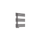 Scudo Elizabeth 800 x 600mm anthracite designer towel rail with open-ended horizontal flat bars