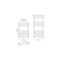 Technical drawing for Scudo Instyle Towel Rail 800 x 500mm