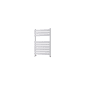 Scudo Instyle 800 x 500mm white towel rail with horizontal oval bars and open section