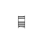 Scudo Strive 800 x 500mm matt black heated towel radiator with one open section