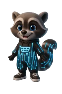 Tails the Retail Raccoon mascot