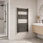 Kartell 22mm straight textured grey towel rail 1200 x 600mm