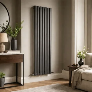 Kartell Aspen 1800 x 300mm Anthracite Vertical Single Radiator
