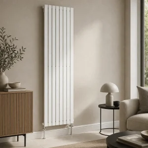 Kartell Boston 1800 x 560mm Gloss White Flat Panel Single Radiator