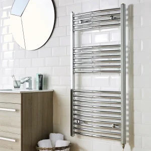 Kartell K-Rail 25mm Curved 1600 x 400mm Chrome Towel Rail