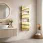 Kartell Malibu brushed brass towel rail 1200 x 500mm