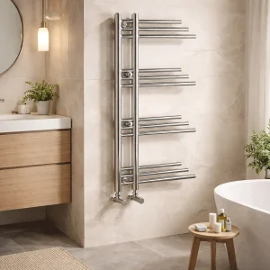 Kartell New York 900 x 500mm Chrome Designer Towel Rail