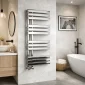 Kartell Oregon chrome flat panel towel rail 1180 x 500mm