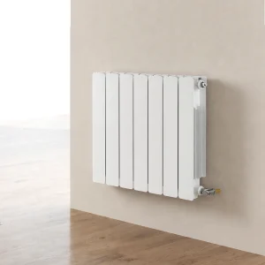 Kartell Vermont white flat panel designer radiator 572 x 640mm