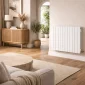 Kartell Vermont white flat panel designer radiator 672 x 1040mm