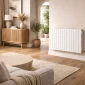 Kartell Vermont white flat panel designer radiator 672 x 1200mm