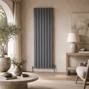 Scudo Bravo 1800 x 476mm Anthracite Double Panel Vertical Radiator