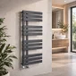 Kartell Oregon textured anthracite towel rail 1180 x 500mm